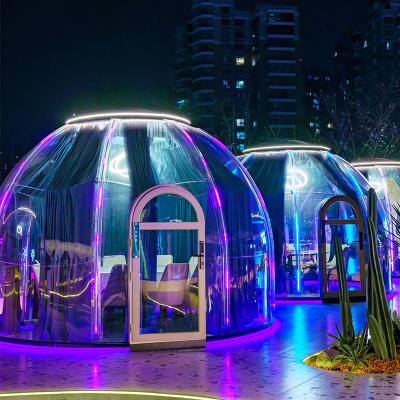 China Camouflage Game/Field Outdoor Luxury Transparent Inflatable Bubble Lodge Camping Hotel Tent House Star Room for sale