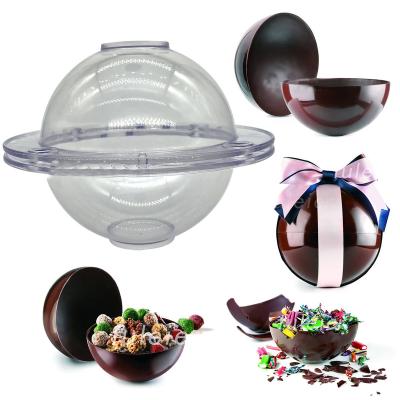 China Large Sphere Polycarbonate Chocolate Planet Mousse Cake DIY Tool Fondant Baking Mold Viable Acrylic Mold for sale