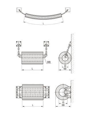 China Abrasion Resistance China Marine Equipment Cylindrical Rubber Fender for sale