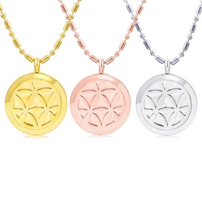 China Pendant Charms Rose Gold Fashion Jewelry Flower of Life Magnet Energy Metal Stainless Steel for sale