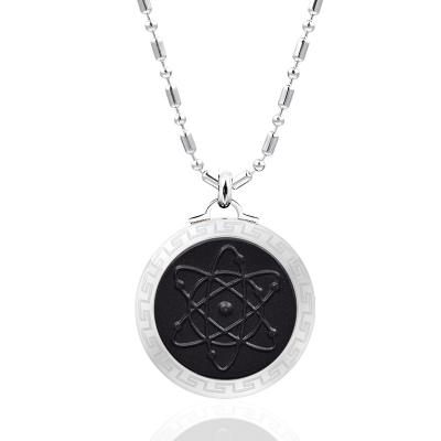 China Magnet Energy Round Metal Energy Health Men Necklace Fashion Jewelry Steel Gift Box Factory Price Global Power Pendant for sale