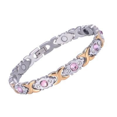 China Health Care Fashion Crystal Bracelet Magnetic Energy Wristband Gift Jewelry Bracelet for sale