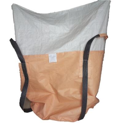 China Breathable Heavy Duty Virgin PP Cross Corner Single Buckle Large Jumbo Bag FIBC Two Container Bag for sale