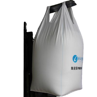 China 1 Ton One Loop Two Handles pp FIBC Cement Bag Container Breathable Loading Bag Large Industry Super Jumbo Waste for sale