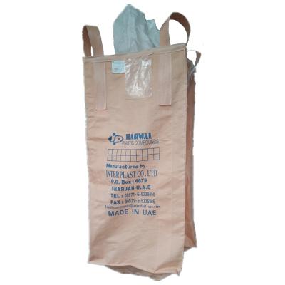 Chine Breathable 100% PP Plastic Bulk Elephant Packig 1000kg Ton Woven Large Bags With Cross Corner Loop à vendre