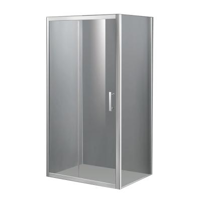 China Modern Stylish Constant Style Clear Glass Bathroom Screen Two Panel Shower Screen for sale