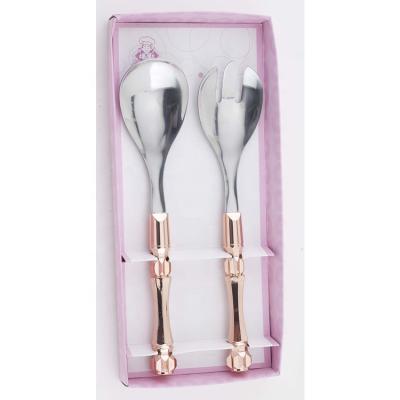 China Sustainable Dining Restaurant Cutlery Serving Stainless Party Serving Spoon And Forks for sale