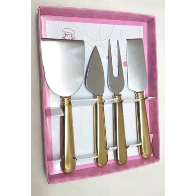 China Sustainable Stylish Handle Set Of 4 Cheese Utensils Set Forks Slicer Easy To Clean And Use for sale