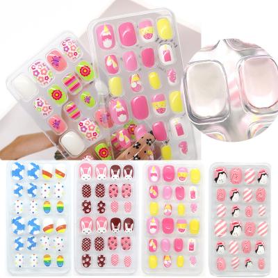 China 24pcs Design False Nail Tips Premade Press On Nails Packing Acrylic Patterns Tips for sale