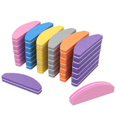 China DIY Manicure Mini Nail Logo Wholesale Custom Sponge Nail Buffer Pink Nail Supplier Tools for sale