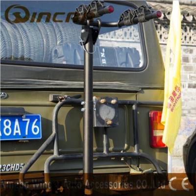 China 2 Bike Ball Mounted Car Rear Bike Carrier Rack Rear Trunk Iron for sale