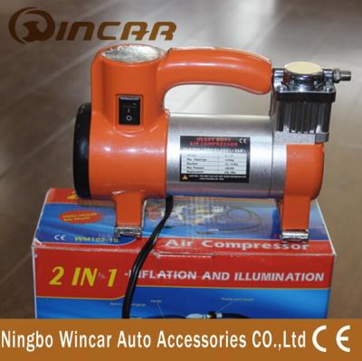 China Single Cylinder Tire Inflator Air Compressor / Portable Air Pump For Car for sale