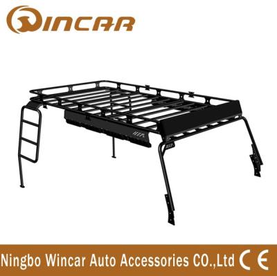 China Jeep Wrangler Accessories Jk Car Roof Racks Two Ladders Steel Material for sale