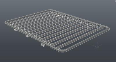 China Flat Car Roof Luggage Rack 160 * 100cm 150kg Loading Capacity With Squre Bars for sale