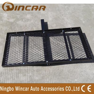 China Steel Material Rear Bike Carrier Hitch Mount Cargo Carrier Basket for sale