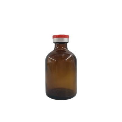 China Medicine Antibiotic Vial 50ml UPS Type II Molded Amber Glass Vial For Pharmaceutical And Veterinary Powder Injection Packaging for sale