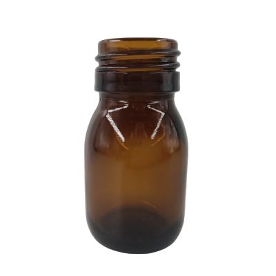 China Injection Product Packaging 10ml 20ml 30ml Amber Glass Syrup Bottle Oral Liquid Drink Bottle for sale