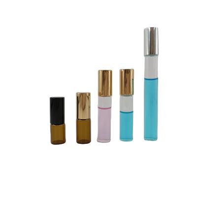 China Amber Essential Injection Product Packaging Oil Roller Bottle 5ml 10ml Small Roll Bottles Eye Serum Roll On Bottle for sale