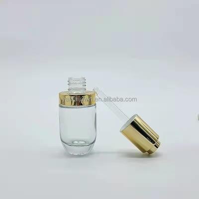 China 2021 Best Fashion 30ml Serum Glass Cosmetic Dropper Bottle Welcome Oil And Essence Serum Bottle for sale