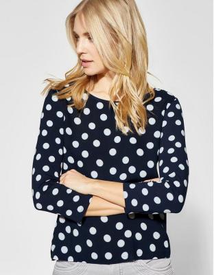 China Skin-Friendly Polka Dot Women Casual Long Sleeve Fitted Blouse from Chinese Manufacturer Anti-pilling for sale