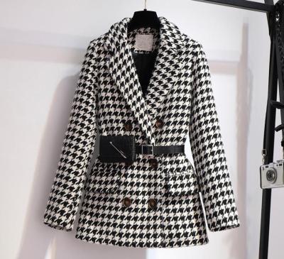 China 2020 autumn women's suit jacket QUICK DRY Plus-size new plus size cotton women's Korean version of gingham coat for sale