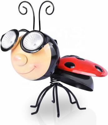 China Garden Outdoor Metal Solar Ladybug Shaped Led Light Adorn For Decoration Garden Sidewalk Trail Lawn for sale