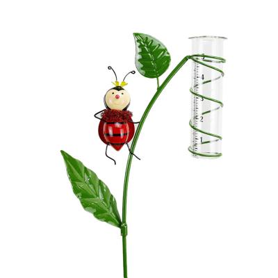 China Outdoor Waterproof Rustproof Insect Rain Gauge Garden Stake For Backyard Porch Lawn Decorative for sale