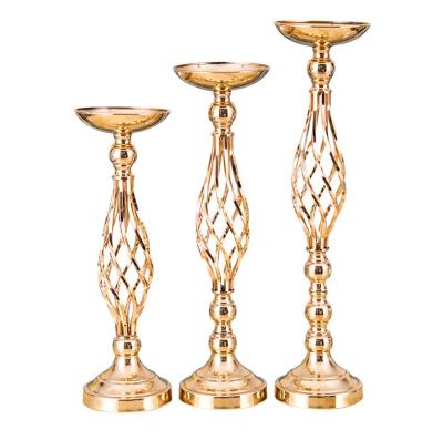 China Europe and America Gold Home Artificial Flower Metal Flower Stand for Wedding Birthday Ceremony Party Hotel Decor for sale