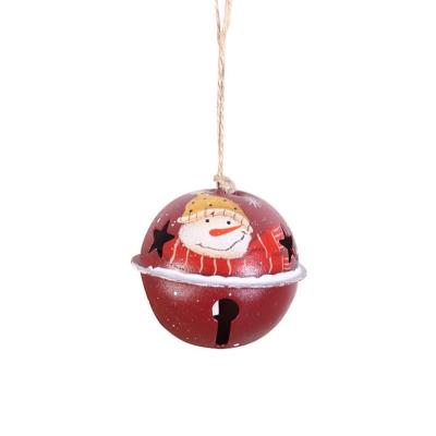 China Customization Ornaments Small Porch Christmas Tree Jingle Bells Hanging Decor For Metal Cute Creative Home Outdoor Holiday for sale