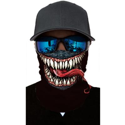 China Breathable Custom Warm Halloween Coldproof Venom Face Bandana With Plate Printing for sale