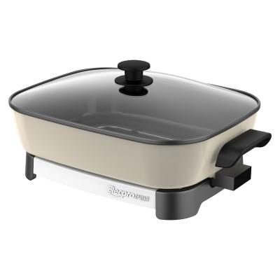 China Hotel 1500w high quality high quality luxury multi-functional quick heat electric frying pan hot pot grill pan for sale