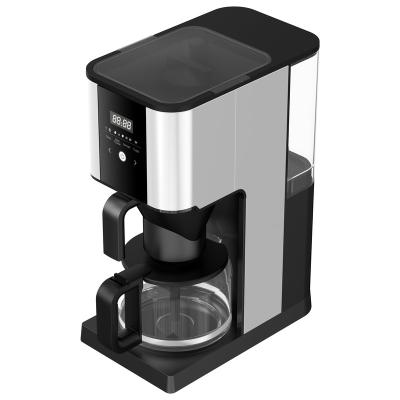 China Hotel 1.25L high quality 10cups automatic keep warm grinder brew coffee maker coffee machine drip for sale