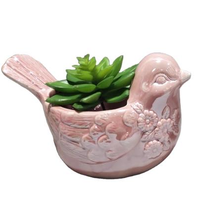 China Simply Ceramic Bird Pot Planter /garden Succulent Pot, Decorative Flower Pot Container for sale