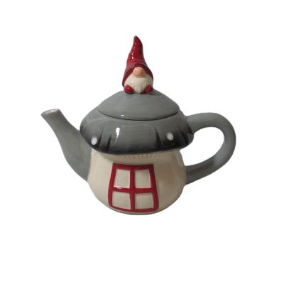 China Viable Custom Ceramic Teapot Set, Mushroom Gnome Teapot for sale