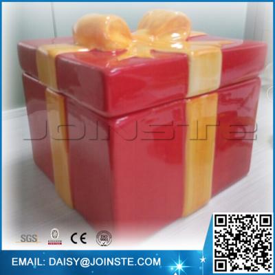 China Viable Wholesale Gift Cookie Bowknot Ceramic Festival Box for sale