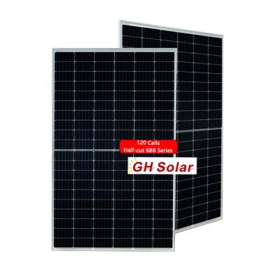 China 15A GH Solar Half Cutl 6BB 120Cells 370Wp PERC Monocrystalline Solar Panel With Great Low Light Performance for sale