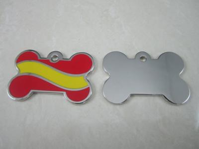 China Fashion Personalized Metal Dog Tags / Engraved Animal Tags With Hard Enamel Logo for sale