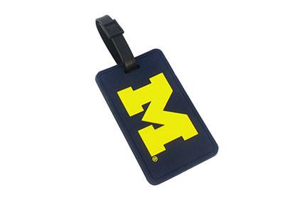 China Square PVC Luggage Tag With 3D Sport Team Logo , Travel Tags For Luggage for sale