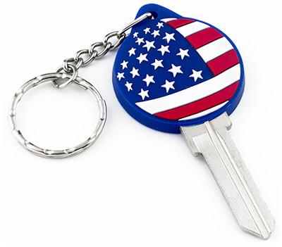 China PVC Patriotic American Flag Kw10 SC1 Key Blanks For Kwikset And Schlage Locks for sale