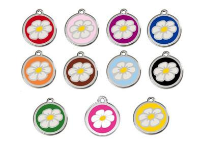 China Metal Enamel Color Cute Pet Tags Promotional Gift Flower Bone Heart Skull Designs for sale