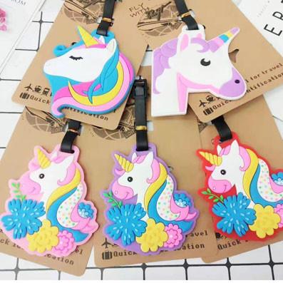 China Custom Promotional Rubber Items Gift Cartoon Silicone Bag Tags As Souvenirs for sale