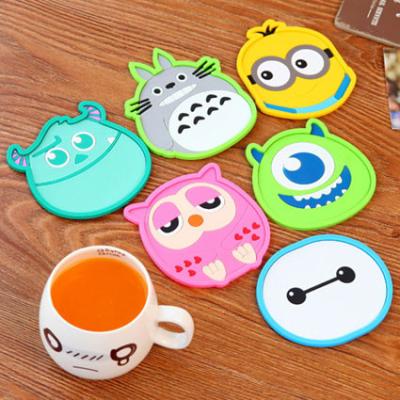 China Colorful Soft PVC Coasters With Custom Logos , Promotional Rubber Coasters for sale