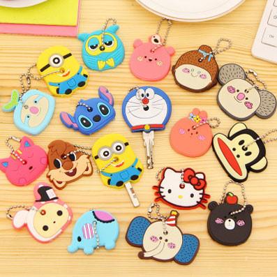 China Promotional Rubber Key Cap Covers With Cute Animal Or Cartoon Characters for sale