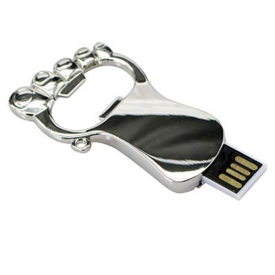 China Nickel Plated Creative Bottle Opener Flash Disk Drive , Custom Flash Drive Keyring for sale