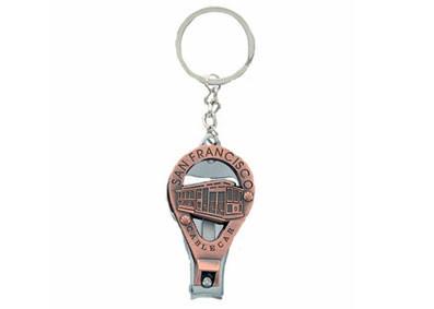 China Promotional Keychain Fingernail Clippers With Zinc Alloy Cast Logo For Advertisement for sale