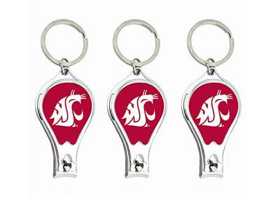 China Metal Nail Clipper Bottle Opener Keychain With Collegiate Sport Team Logos for sale