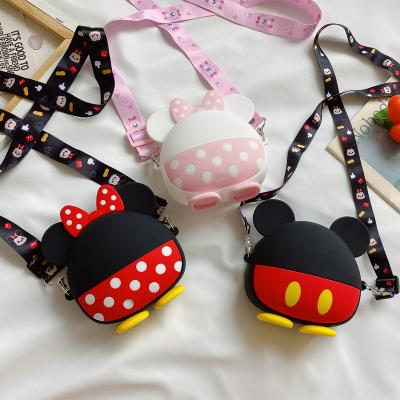 China Fashion Small Mickey Minnie Silicone Money Lovely Purse 2021 Cute Cartoon Pocket Kawaii Mini Kids Children Purse for sale