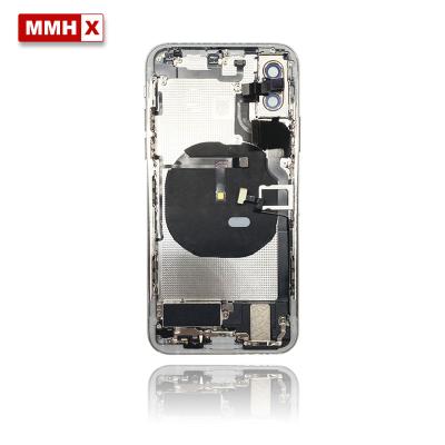 China High Quality Aluminum / Aluminum Alloy For iPhone XS Back View Full Chassis Housing Assembly Battery Cover Door Middle Rear With Flex Cable And Vibrator for sale