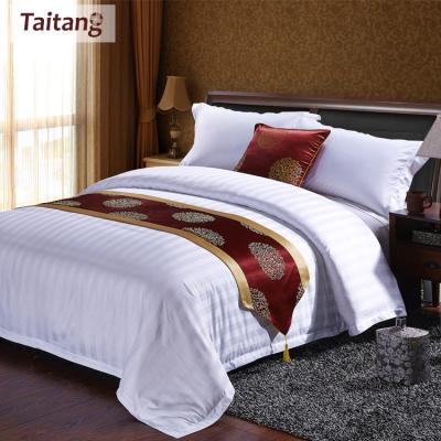 China Hot Sale 100% Egyptian Cotton Hotel Bed Sheet / Folded Pure White Fitted Sheet for sale