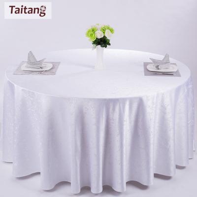 China Decorated Washable Banquet Tablecloth White Round Wedding for sale